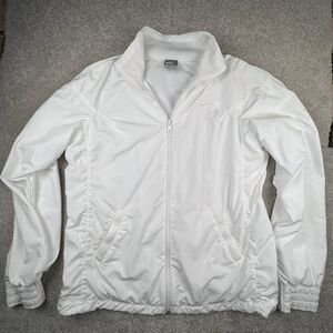 Nike‎ Track Jacket Women Large 12-14 White Run Athletic Sportswear Pockets L